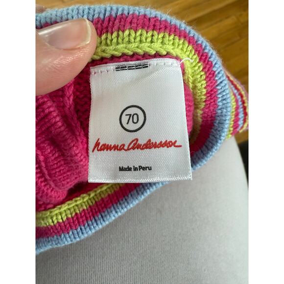 Hanna Andersson knit sweater dress youth colorful - Picture 2 of 5